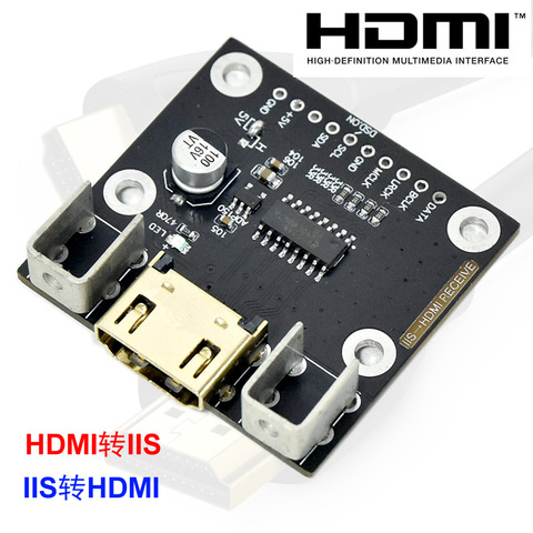 Плата приемника HDMI в I2S, плата передатчика I2S в HDMI, преобразователь дифференциального сигнала I2S, DAC декодер ► Фото 1/3