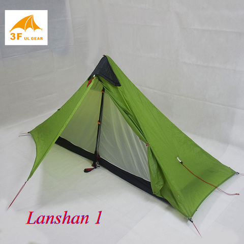 3F UL Lanshan 1P Обычная/плюс версия 950 граммов Ультралегкая палатка для кемпинга 3 и 4 сезона 15D бесконтактная палатка из силикона ► Фото 1/6