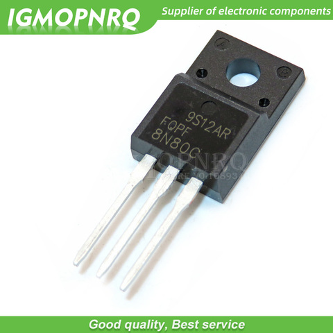 10 шт., FQPF8N80C 8N80C 8N80 800V 8A ЖК-дисплей, TO-220F ручка с эффектом поля, новый оригинальный ► Фото 1/1