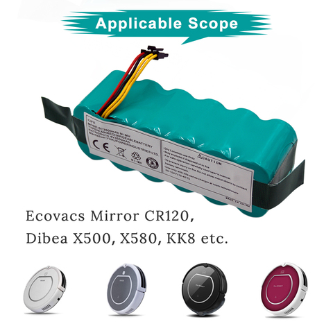 Аккумулятор NIMH для робота-пылесоса Ecovacs Mirror CR120 Dibea X500 X580 KK8 Haier T320 T325 KK8, 14,4 В, 3500 мАч ► Фото 1/6