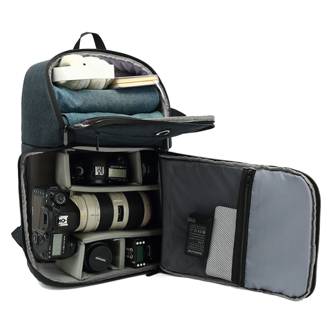 Сумка для цифровой зеркальной камеры, водонепроницаемый ударопрочный дышащий рюкзак для фотоаппарата Nikon, Canon, Sony, маленький ранец для фото и видео ► Фото 1/6