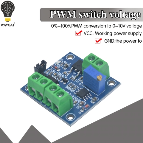 PWM В модуль преобразователя Напряжения 0%-100% до 0-10V для PLC MCU цифрового сигнала в аналоговый, PWM Регулируемый преобразователь, модуль питания ► Фото 1/6