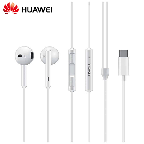 Наушники CM33 HUAWEI, USB TYPE-C наушники + микрофон с регулятором громкости для Huawei P20 P30 P40 Pro Mate 20/30 Pro nova 7/6/5 ► Фото 1/6