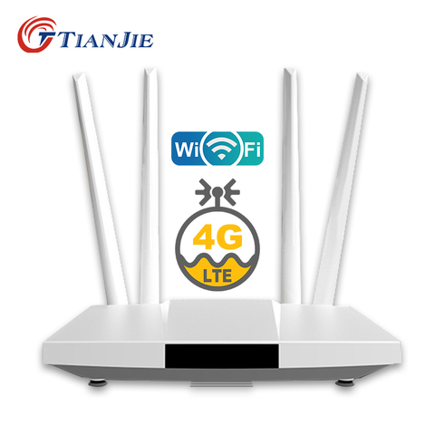 TIANJIE lm3g 321 4G Роутер GSM LTE домашние 4 антенны RJ45 LAN модем 4g wifi точка доступа 4G lte CPE wifi 4g Роутер со слотом для sim-карты ► Фото 1/6