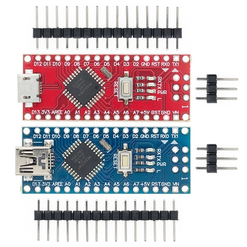 Совместимый контроллер Nano v3.0 для Arduino, с загрузчиком, USB-драйвером CH340, 16 МГц, ATMEGA328P/168P ► Фото 1/6