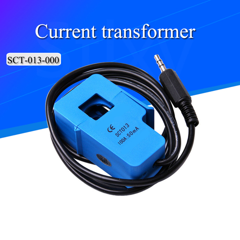 SCT013 высококачественный 5A 10A 15A 20A 30A 50A 60A SCT-013-000 неинвазивный датчик переменного тока, разделенный сердечник, трансформатор тока ► Фото 1/3