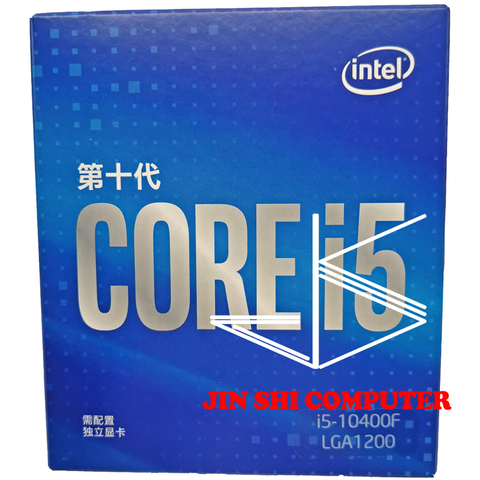 Процессор Intel Core i5-10400F i5 10400F 2,9 ГГц шестиядерный двенадцатипоточный процессор 65 Вт LGA1200 новый и с кулером ► Фото 1/2