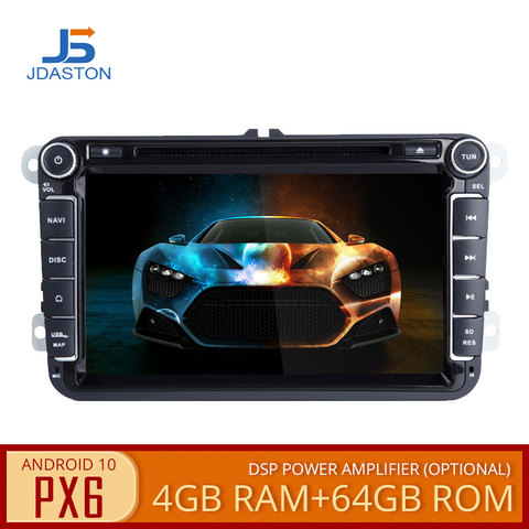 Автомобильный мультимедийный плеер JDASTON, 2Din радио, DVD, GPS, для Volkswagen VW Passat B6 CC Polo Golf 4 5 Jetta Caddy T5 Bora Skoda Seat ► Фото 1/6