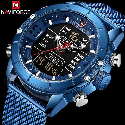 Часы наручные Naviforce мужские спортивные, роскошные с надписью jam tangan anti air pria ► Фото 1/1