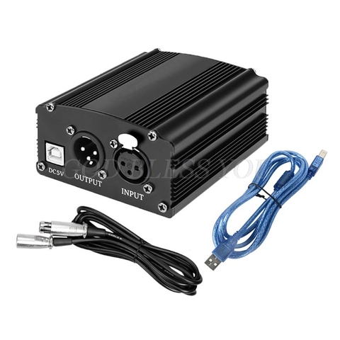 Портативный 1 канал 48V USB Phantom Мощность USB кабель XLR Сделано в Китае 3Pin микрофонный кабель для любого конденсаторный аксессуары для микрофонов ► Фото 1/5