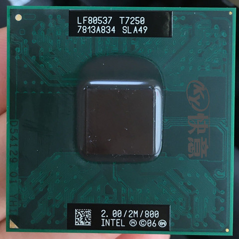 Двухъядерный процессор Intel Core 2 Duo T7250 2,0 ГГц, двухъядерный процессор с двумя потоками, 2 м, разъем 35 Вт P ► Фото 1/1