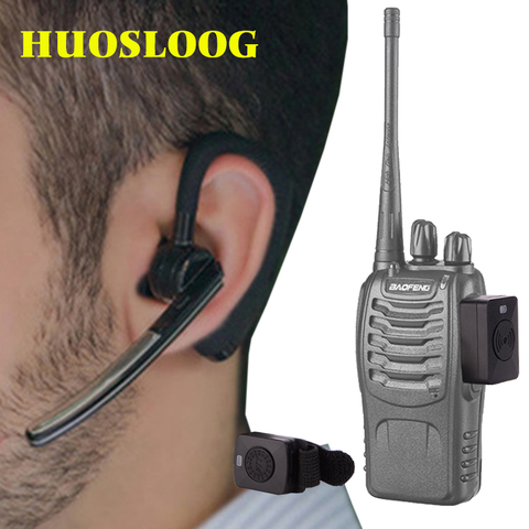 Беспроводная гарнитура HUOSLOOG Walkie Talkie, Bluetooth-гарнитура, двусторонняя радиосвязь, наушники для Kenwood Baofeng ► Фото 1/6