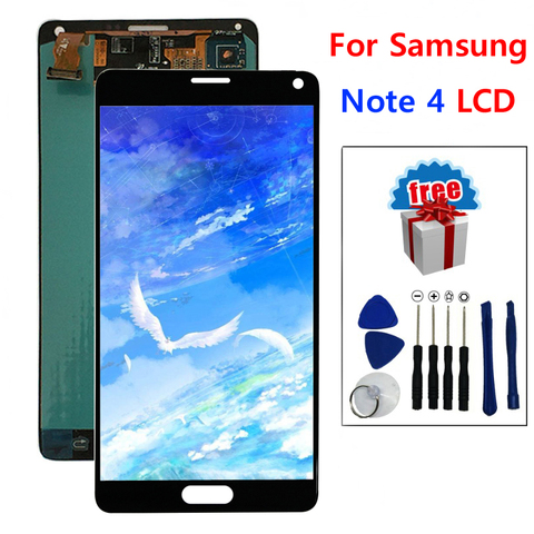ЖК-дисплей для Samsung Galaxy Note 4 N910 N910C N910A N910F N910H Note4 Дисплей сенсорный дигитайзер в сборе Замена + Инструменты ► Фото 1/6
