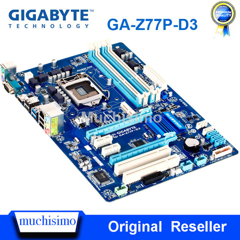 Gigabyte GA-Z77P-D3 материнская плата LGA1155 DDR3 USB3.0 32G Z77 Z77P-D3 Z77P D3 Рабочий стол оригинальная б/у материнская плата SATA3 ► Фото 1/6