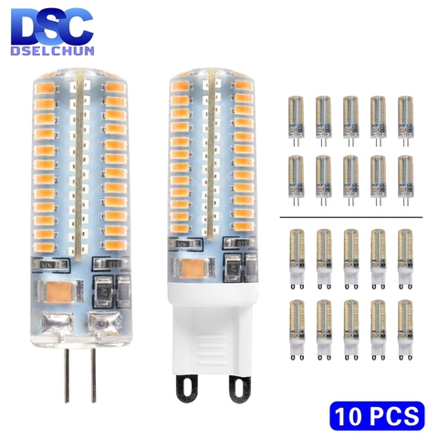 10 шт. G4 G9 светодиодный 1 Вт 2 Вт 3 Вт 4 Вт 5 Вт 6 Вт AC DC 12 В 220 В заменить 20 Вт 40 Вт 60 Вт галогенный светильник 360 Угол луча Светодиодная лампа для люст... ► Фото 1/6