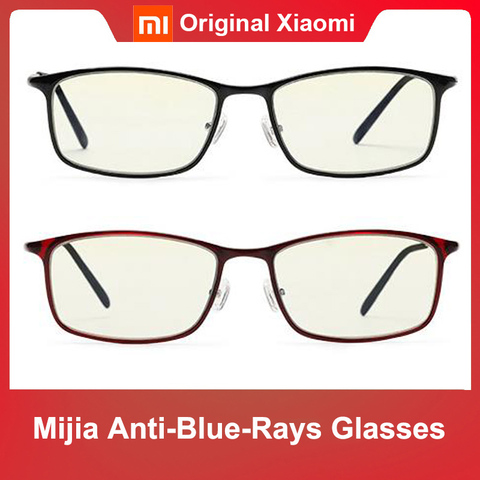 Оригинальные компьютерные очки Xiaomi Mijia, против голубого света, 40% синего света, блокирующие удобные очки TR90 в металлической оправе ► Фото 1/6