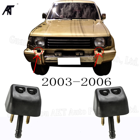 Форсунка для мойки фар Mitsubishi Pajero Montero Shogun MK3, V73, V75, V77, MN117092, MN117091 ► Фото 1/6