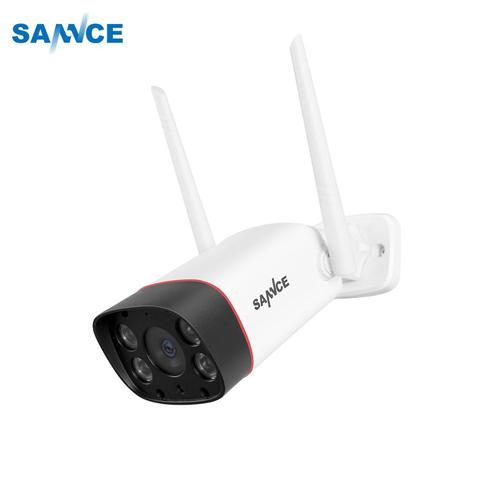 SANNCE Водонепроницаемая 1080P IP-камера HD Wi-Fi беспроводная цилиндрическая наружная ИК-камера наблюдения ночного видения домашняя камера безопас... ► Фото 1/6