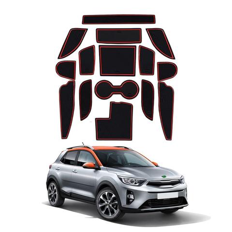 LFOTPP коврик для паза двери автомобиля для Stonic 2022 Противоскользящий коврик резиновые ворота Слот коврик аксессуары для интерьера красн... ► Фото 1/6