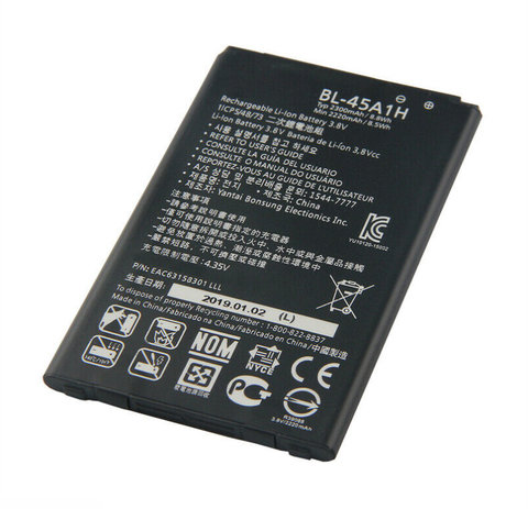 Сменный аккумулятор для LG K10 LTE K425 K428 MS428 K430DSF k430dssy F670L F670K F670S F670 Q10 K420N K10, 1x2300 мА/ч, аккумулятор для BL-45A1H ► Фото 1/4
