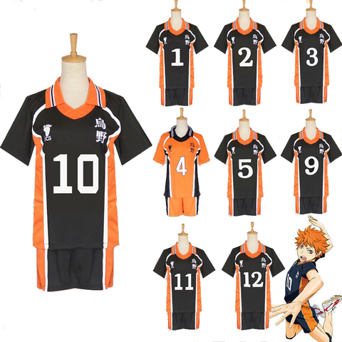 Аниме Haikyuu Cosplay Костюм Karasuno старшая школа волейбол клуб Hinata Shyouyou Kageyama Tobio спортивная одежда Джерси Униформа ► Фото 1/6