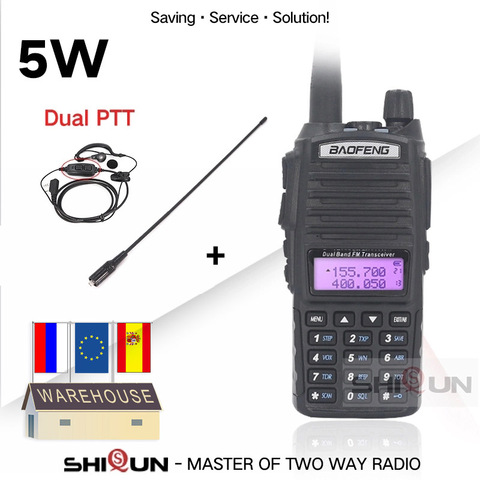 Оригинальная рация 5 Вт BaoFeng UV 82 Двухдиапазонная VHF UHF 136-174 МГц 400-520 МГц 8 Вт ► Фото 1/6