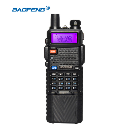 Лучшая цена Baofeng УФ-5R двухдиапазонная Портативная рация 5Вт UHF 400-520MHz VHF 136-174MHz UV 5R двухстороннее портативное Радио ► Фото 1/6