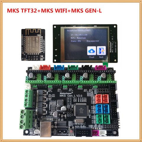 Устройства для 3D-принтера MKS GEN L V2.1 + MKS TFT32 V4.0, сенсорный ЖК-дисплей + модуль MKS Wi-Fi, дешевые детали для 3D-печати ► Фото 1/1