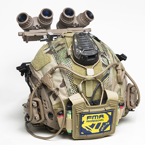Тактический морской чехол для шлема FMA, многофункциональный держатель для аккумулятора, сбалансированная сумка BK/DE/MC ► Фото 1/6