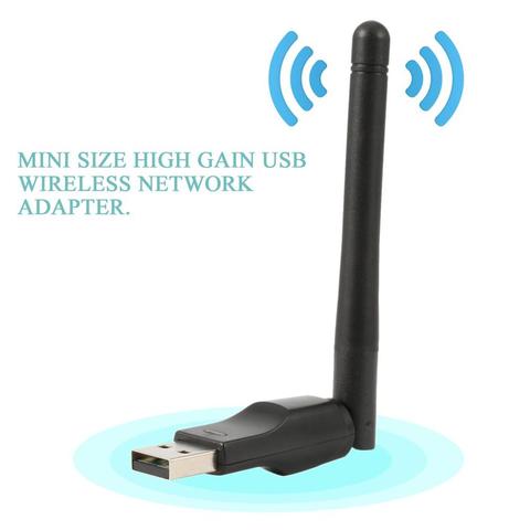 WIFI USB адаптер RT7601 150 Мбит/с USB 2,0 WiFi беспроводная сетевая карта 802,11 b/g/n LAN адаптер с поворотная антенна ► Фото 1/6