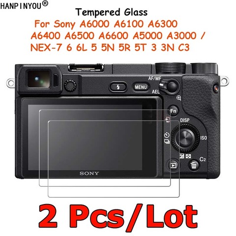 2 шт., закаленное стекло для защиты экрана Sony ILCE- A6000 A6100 A6300 A6400 A6500 A6600 A5000 A3000, защита для экрана, защитная пленка ► Фото 1/6