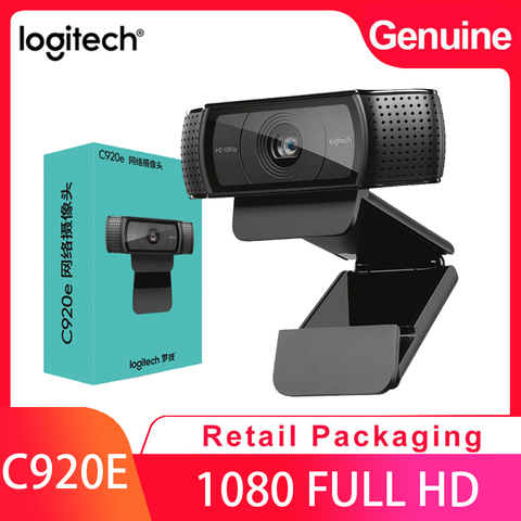 Веб-камера Logitech C920E HD 1080P с автофокусом, камера Full HD Smart 1080P, видеозвонки с поддержкой стереозвука, Windon7/8/10 Mac OS ► Фото 1/6