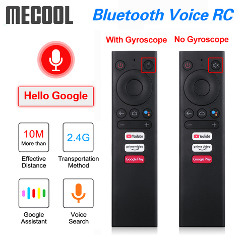 Пульт дистанционного управления Mecool, сменный голосовой контроллер с Bluetooth для Android TV Box Mecool KM9 PRO KM3 ATV Mecool M8S PRO ► Фото 1/6