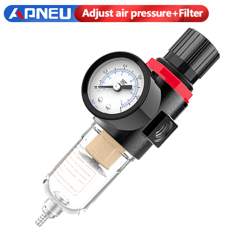 AFR-2000, пневматический компрессор, воздушный фильтр, регулятор давления, редукционный клапан, масло, вода, давление ► Фото 1/6