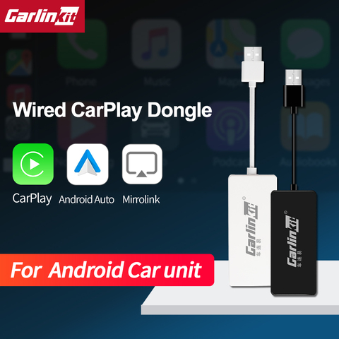 Carlinkit Apple CarPlay Android Авто Carplay Dongle для системы Android экран Smart link поддержка Mirrorlink IOS14 карта музыка мини ► Фото 1/6
