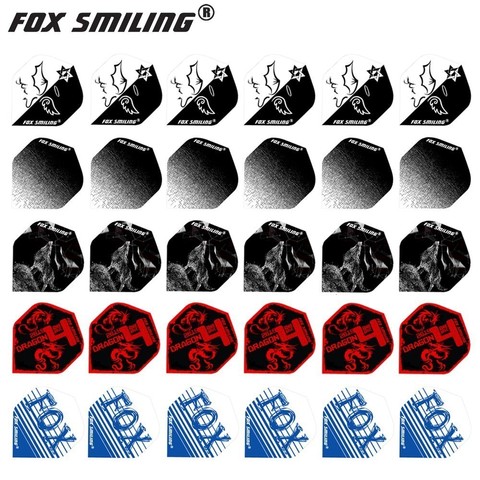 Фокс Smiling 30 шт., Дротика, полеты, Дартс из ПЭТ Дротика s, профессиональные аксессуары для игры в дартс, дартс, листья перьев ► Фото 1/6