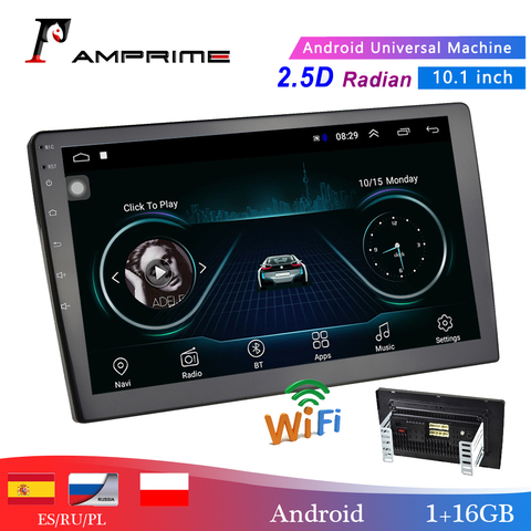 Магнитола AMPrime для автомобилей, мультимедийный MP5-плеер 2 Din на платформе Android с экраном 10,1