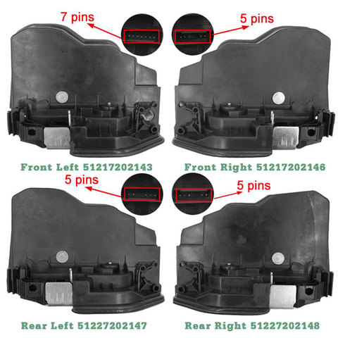 Электрозащелка дверного замка, привод, передний, задний, левый, правый для BMW X6 E60 E70 E90 51217202243 51217202246 51227202247 51227202248 ► Фото 1/6