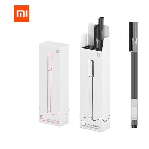 Оригинальный Xiaomi Mijia ручка 0,5 мм MI Kaco шариковая ручка с сердечником прочная ручка с заправляемым стержнем черный japen чернила 10 шт./компл. ► Фото 1/6