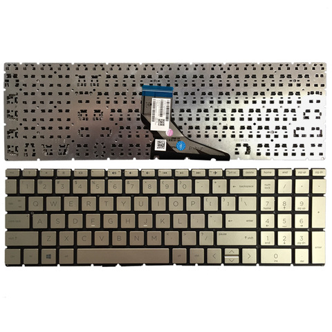Серебряная клавиатура для ноутбука HP Pavilion 15-CN 15-CS 15-CR 15-CW 15-DR 17-BY 17-CA 250 255 256 G7 TPN-C135 ► Фото 1/5