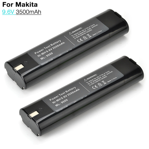 2X 9,6 в 9000 Ач Аккумулятор для Makita 9001 9002 9033 9600 191681-2 192533-0 632007-4 ML900 ML902 903DW беспроводная дрель с батареями ► Фото 1/6