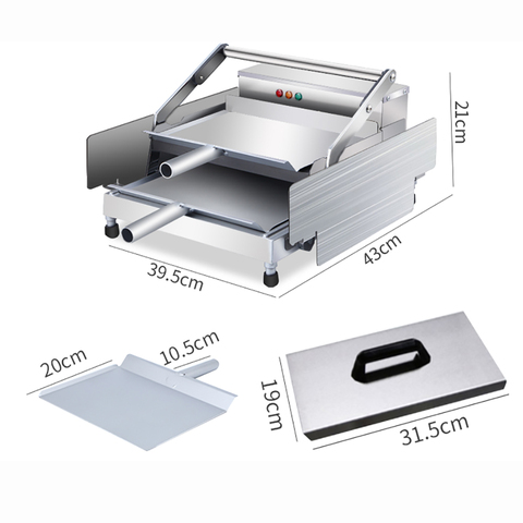 Печь устройство для приготовления бургеров Коммерческая двухслойная машина для выпечки гамбургеров, тостер для булочек, 220 В, 750 Вт, время 0-3 мин ► Фото 1/5