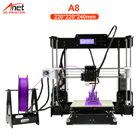 Набор для 3D-принтера Anet A8 Reprap Prusa i3, принтер с поддержкой ТПУ ► Фото 1/6