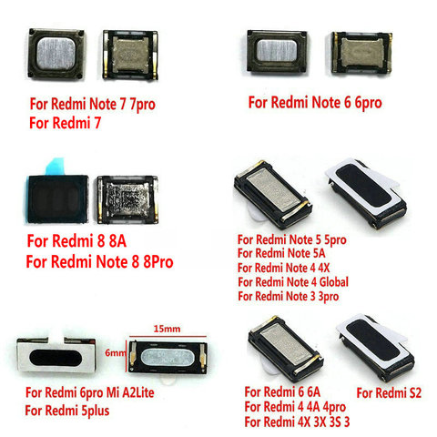 Новые Встроенные наушники-вкладыши, динамик для XiaoMi Redmi Note 8 7 6 5 5A Redmi 8A 7A 6A 5 4 4X 4A 3 3X 3S Pro S2 Global ► Фото 1/4