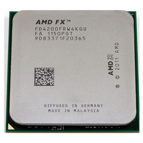 Четырехъядерный процессор AMD FX-Series, процессор FD4200FRW4KGU с разъемом AM3 и частотой 3,3 ГГц, процессор FD4200FRW4KGU ► Фото 1/2