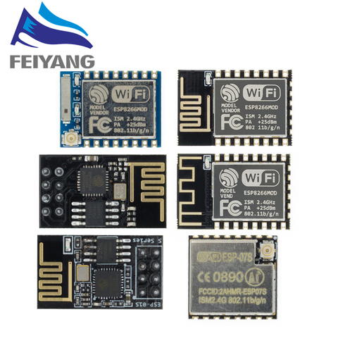 10PCS ESP8266 ESP-01 ESP-01S ESP-07 ESP-12 ESP-12E ESP-12F serial WIFI беспроводной модуль, беспроводной трансивер 2,4G ► Фото 1/6