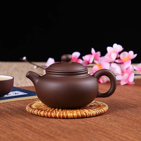 Керамический Китайский чайный набор, античный маленький чайник Yixing Zisha, чайник ручной работы Zhu Ni XiShi, чайник с фильтром, пивоваренный чайник ► Фото 1/5