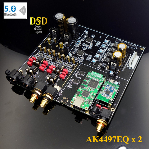 HIFI двухъядерный AK4497 DAC набор декодера поддерживает DSD Bluetooth 5,0 4-слойный позолоченный PCB ► Фото 1/5