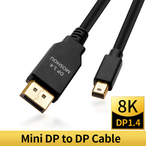 Кабель Thunderbolt 2 mini DisplayPort-MiniDP к DP 1,4, кабель 8K, 4K, HDR, 60 Гц, 144 Гц, 165 Гц, адаптер порта дисплея для ПК и ноутбука ► Фото 1/6