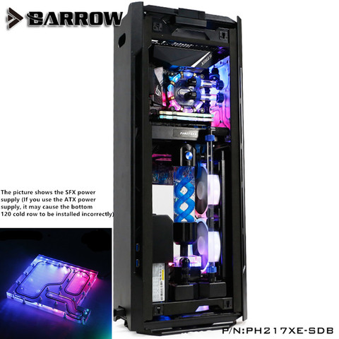 Бачок для воды Barrow для Phanteks 217XE, чехол для Intel CPU, блок для воды, однорычажный корпус andGPU, LRC2.0(5 В, 3pin), материнская плата AURA ► Фото 1/5